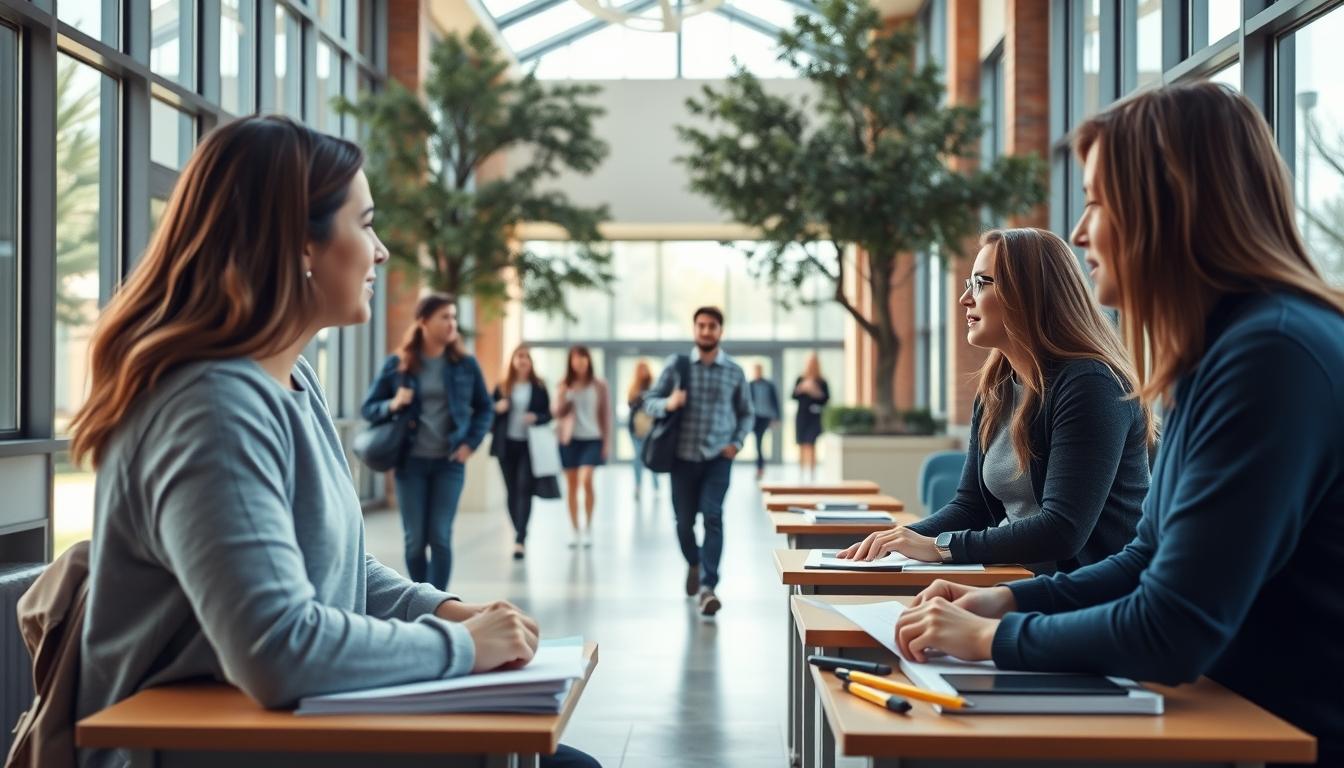 Modern university campus for students